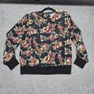 Vintage Stuart Alan Petites Floral Blouse Longsleeve 12P
